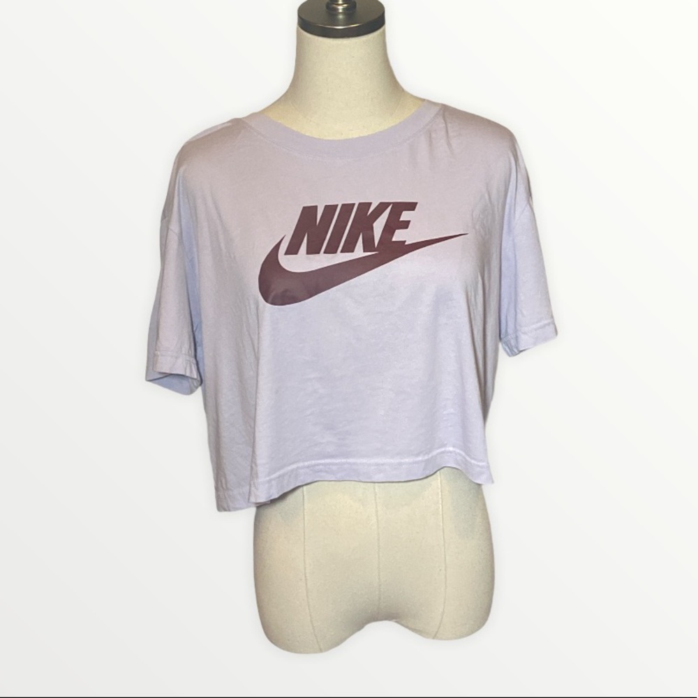 Nike Cropped Tee T-Shirt Cropped Ladies Center Swoosh Athletic Athleisure M